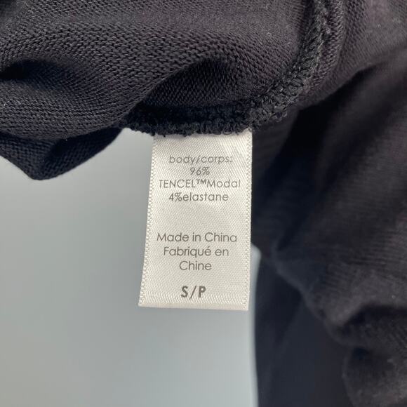 NWT EBERJEY Cozy Time Crew Neck Pullover Black Small - Picture 6 of 6